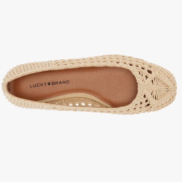 NWT Lucky Brand Women’s Avelly Macreme Ballet Flat Natural 6 1/2 - Picture 7 of 7